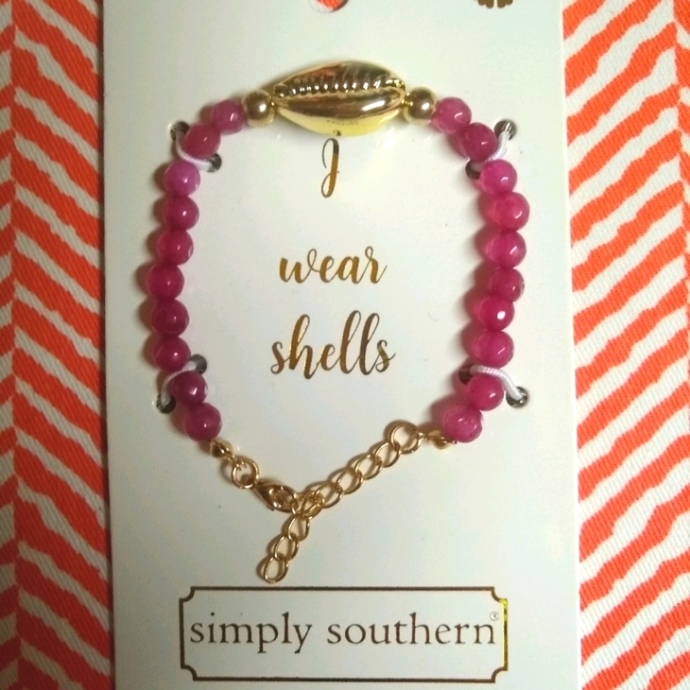 Simply Southern I Wear Shells Bracelet NWT